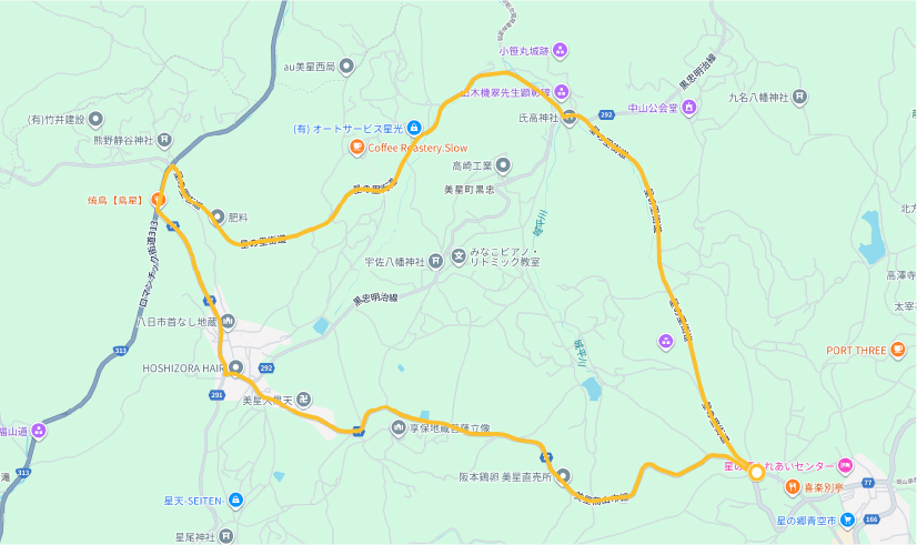 ルート８のマップ